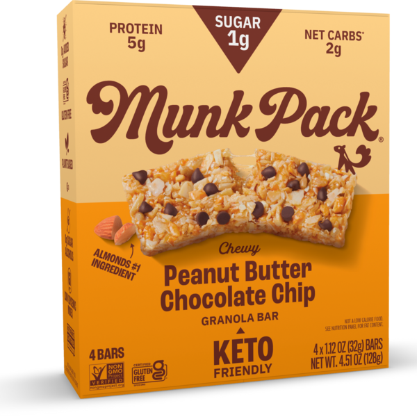 Munk Pack Peanut Butter Chocolate Chip, Chewy Granola Bars hero