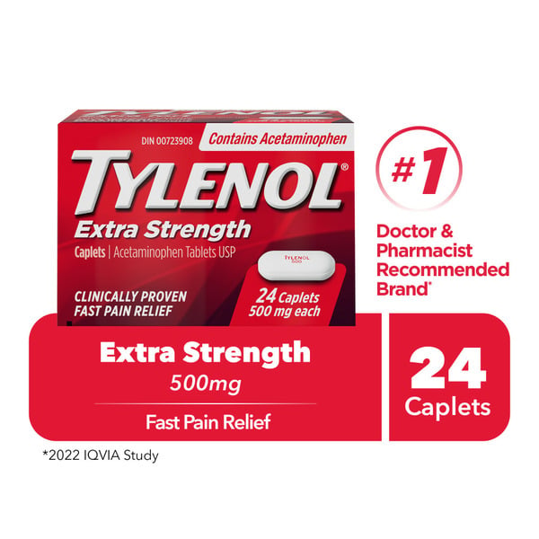 Muscles, Joints & Pain Relief Tylenol Adult Extra Strength Acetaminophen 500Mg Tablets hero