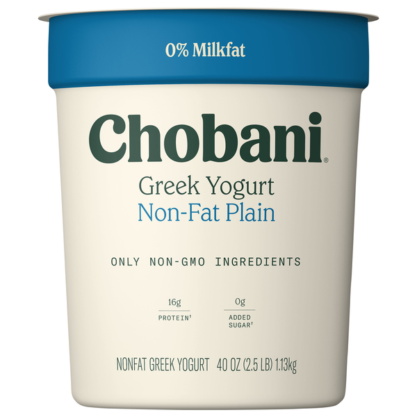 Yogurt Chobani Yogurt, Non-Fat, Greek, Plain hero