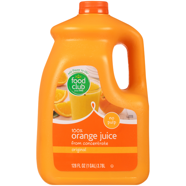 Juice & Nectars Food Club Original 100% Orange Juice From Concentrate hero