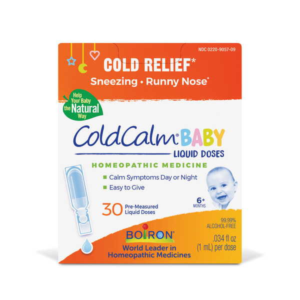 Boiron Coldcalm Baby, Cold Relief Drops for Sneezing, Runny Nose, and Nasal Congestion, Non-drowsy, Sterile Single-use Liquid Oral Doses with Natural Active Ingredient hero