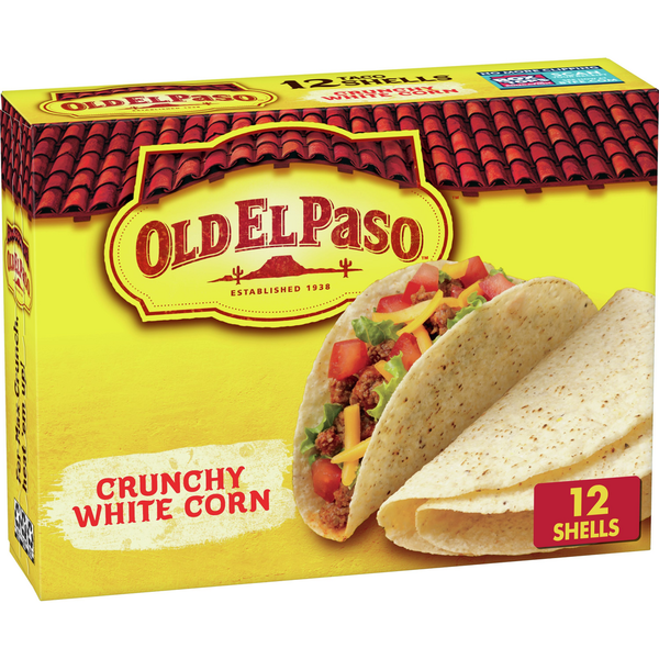 Latino Foods Old El Paso Crunchy White Corn Taco Shells, Gluten Free hero