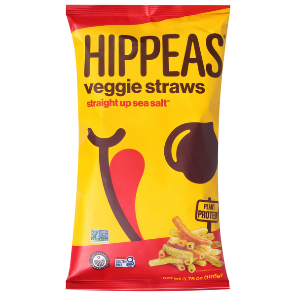 Chips & Pretzels HIPPEAS Veggies Straws, Straight Up Sea Salt hero