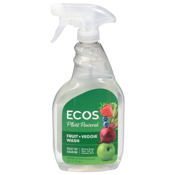 Cleaning Products Ecos Wash, Fruit + Veggie, Plant Powered hero