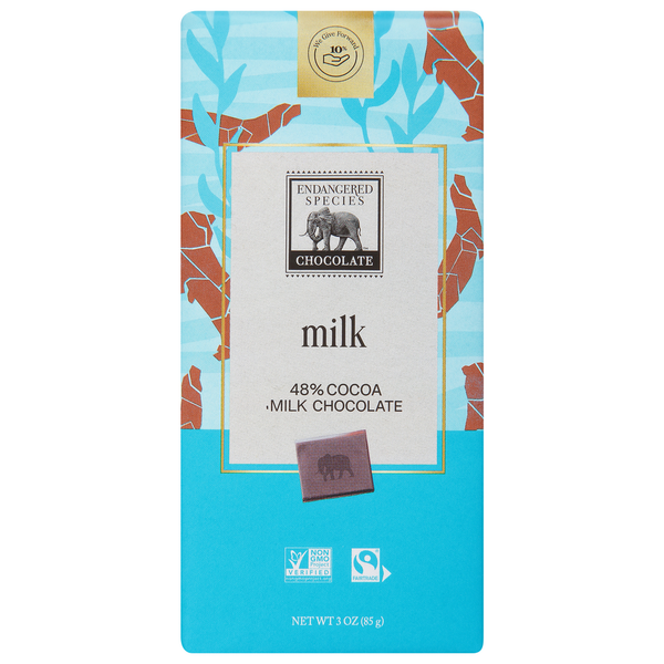 Candy & Chocolate Endangered Species Milk Chocolate, 48% Cocoa hero