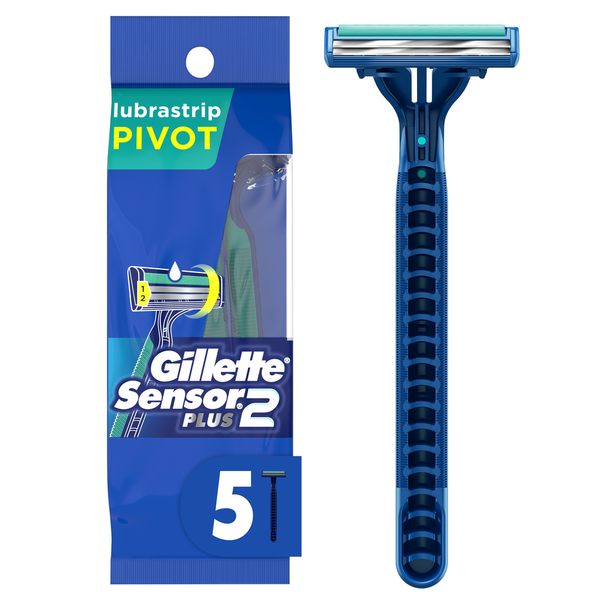 Shave Needs Gillette Sensor2 Plus Pivoting Head Men’s Disposable Razors hero