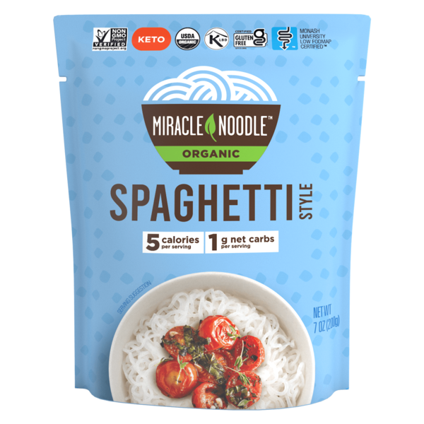 Dry Pasta Miracle Noodle  Spaghetti Style, Organic, Ready-to-eat Noodle hero