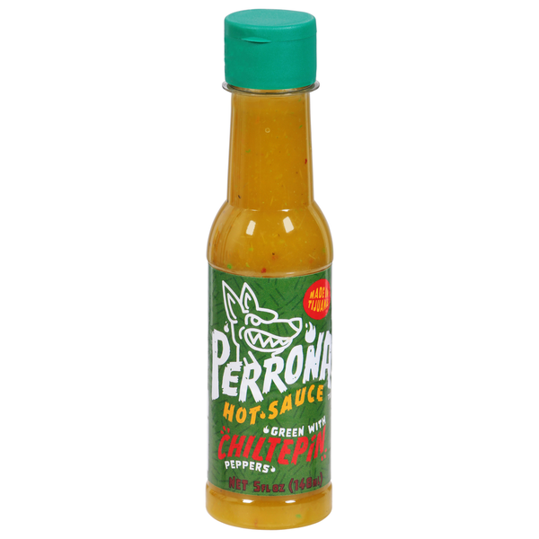 Condiments Perrona Hot Sauce, Green with Chiltepin Peppers hero