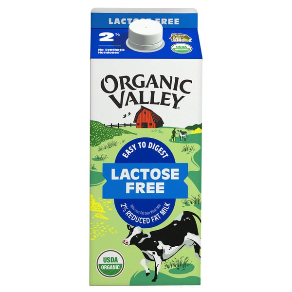 Soy & Lactose-Free Organic Valley Lactose Free, 2% Organic Milk, 64oz (Half Gallon) hero