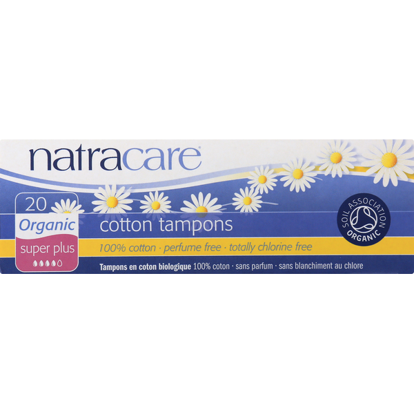 Personal Care | Family Planning Natracare Tampons, Cotton, Organic, Super Plus hero