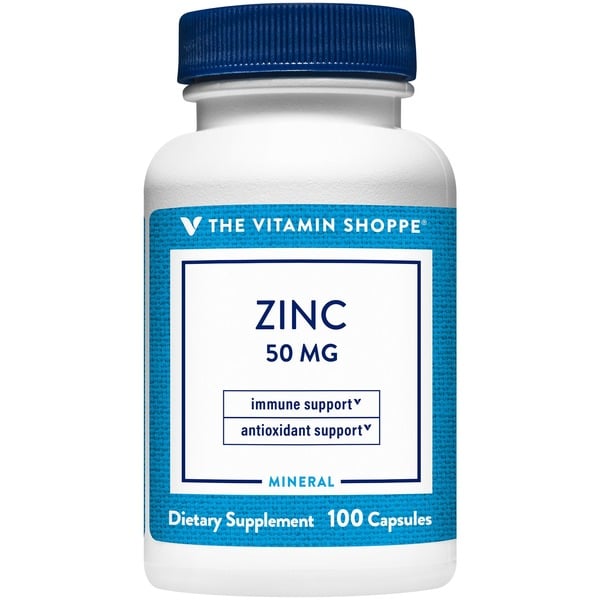 Zinc The Vitamin Shoppe Zinc, 50 mg, Capsules hero