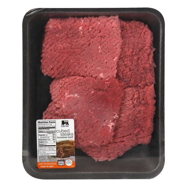 Fresh Beef, Lamb, Veal Food Lion Cubed Steaks Boneless Beef 4PK hero