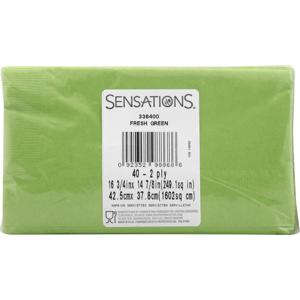 Paper Goods Sensations Napkins, Fresh Green, 2 Ply hero