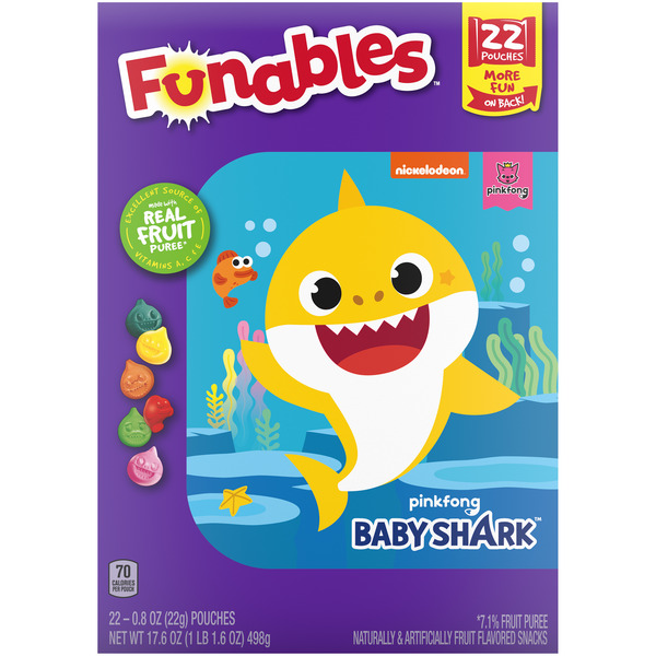 Fruit & Vegetable Snacks Licensed Fruit Snacks Fruit Flavored Snacks, Baby Shark hero