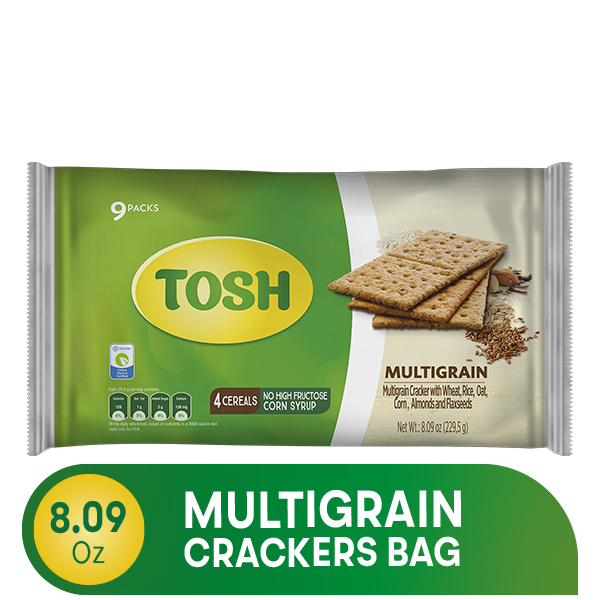 Crackers Tosh  Multigrain, Crackers hero