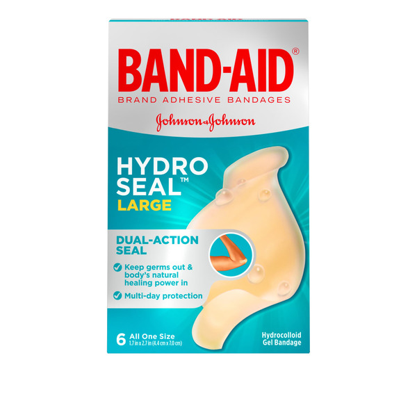 First Aid BAND-AID Hydro Seal Large All Purpose Adhesive Bandages hero