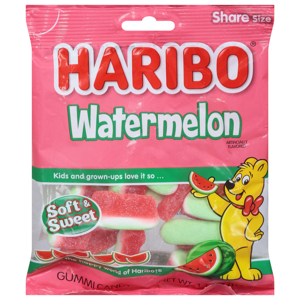 Candy & Chocolate HARIBO Candy, Gummi, Watermelon, Share Size hero