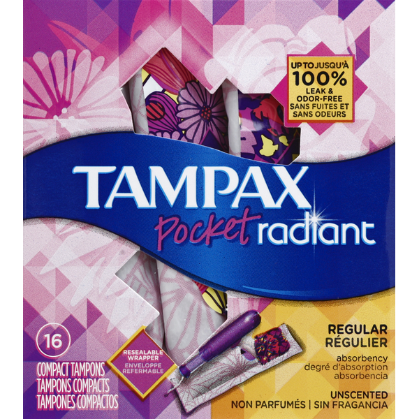 Feminine Care TAMPAX Tampons, Compact, Regular Absorbency, Unscented hero