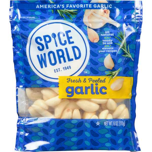 Fresh Herbs Spice World Garlic, Fresh Peeled hero