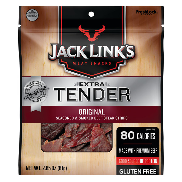 Packaged Meat Jack Link's Beef Steak Strips, Original, Meat Snacks hero