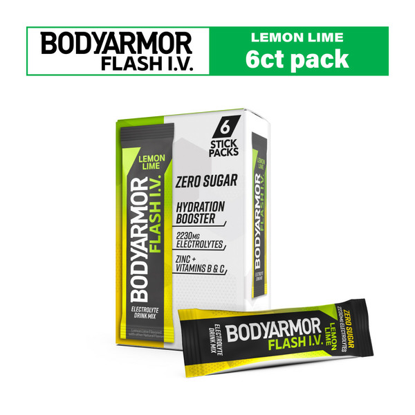 BODYARMOR Flash IV Lemon Lime flavored Electrolyte Hydration Mix hero