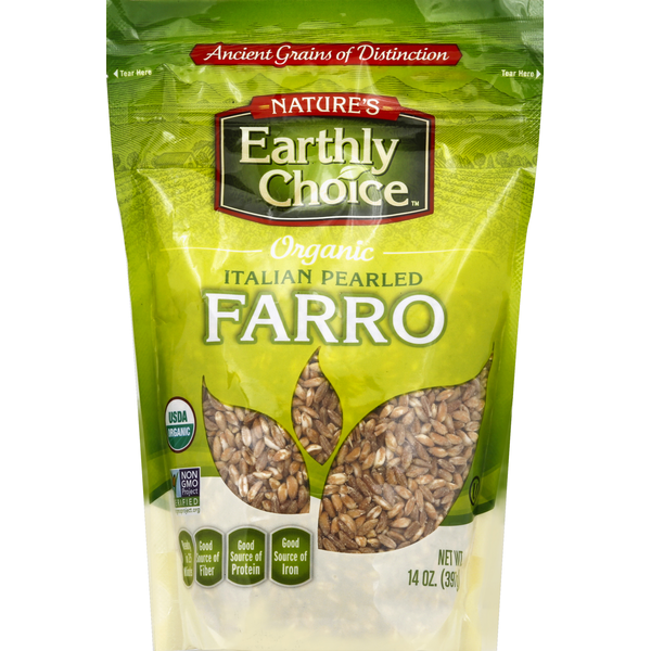 Grains, Rice & Dried Goods Nature's Earthly Choice Farro, Italian Pearled, Organic hero