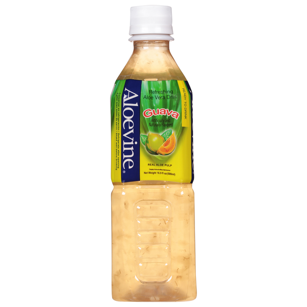 Juice & Nectars Aloevine Aloe Vera Drink, Refreshing, Guava hero