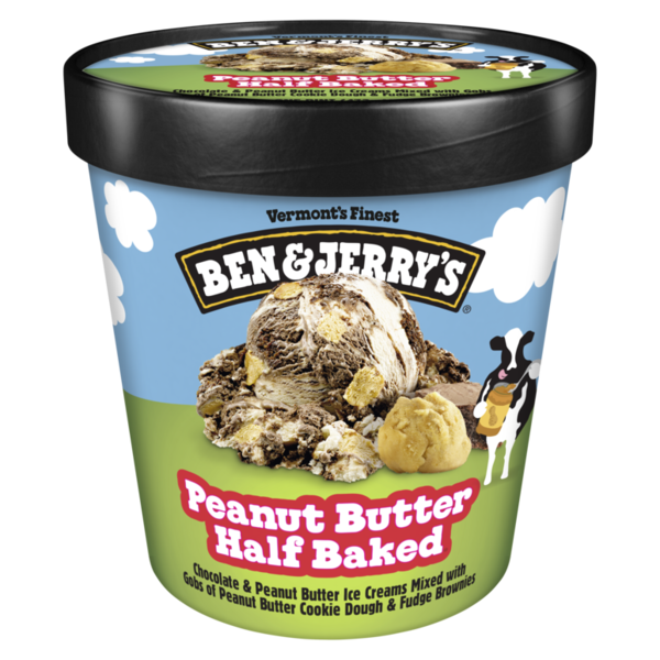 Ice Cream & Ice Ben & Jerry's Peanut Butter Half Baked Chocolate & Peanut Butter Ice Cream Pint hero