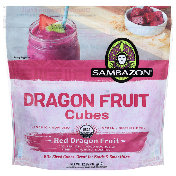 Juice & Nectars Sambazon Dragon Fruit Cubes, Red Dragon Fruit hero