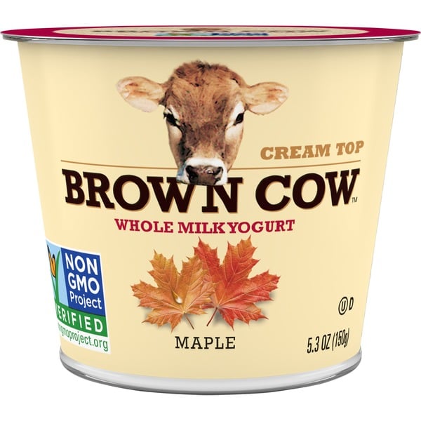 Refrigerated Brown Cow® Cream Top Whole Milk Yogurt Maple hero