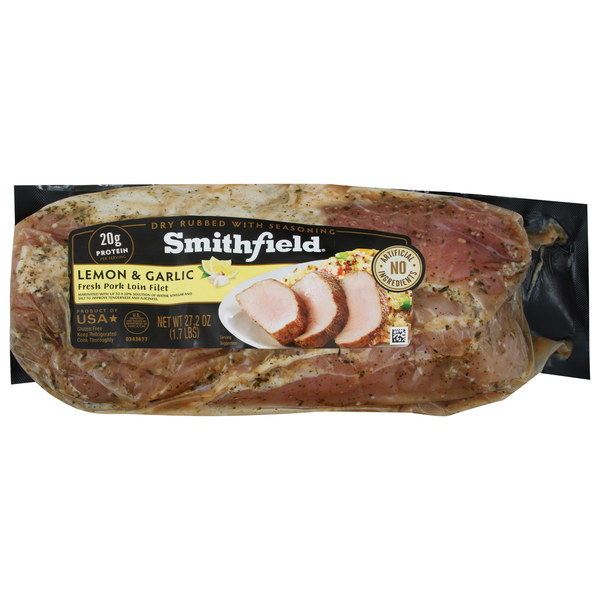 Smithfield Pork Loin Filet, Fresh, Lemon & Garlic hero