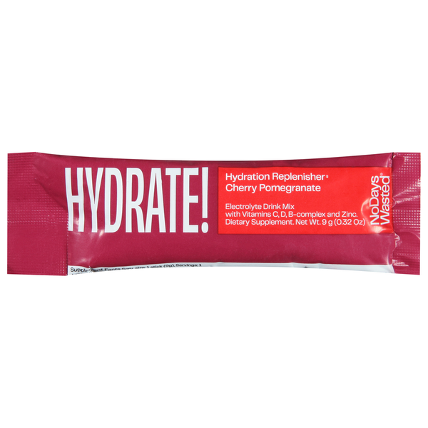 No Days Wasted Hydration Replenisher, Cherry Pomegranate hero