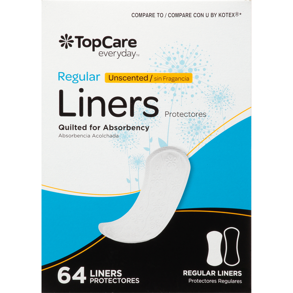 Feminine Care TopCare Liners, Regular, Unscented hero