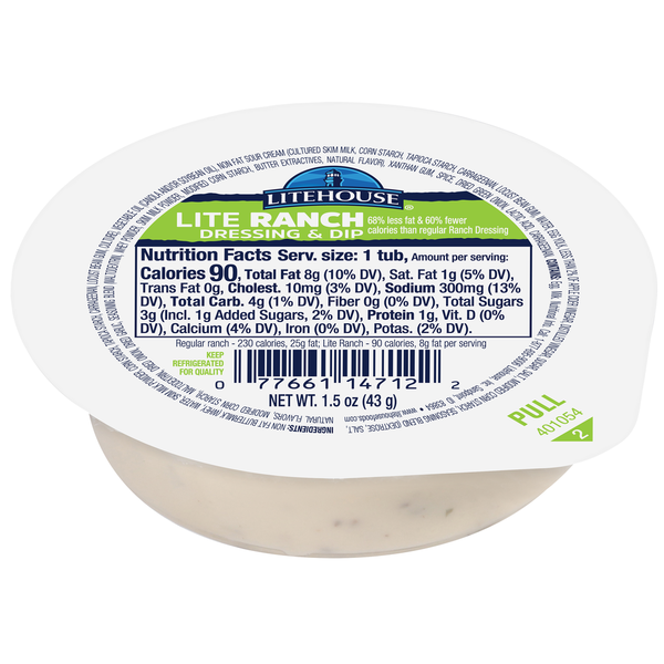 Salad Dressing & Toppings Litehouse Dressing & Dip, Ranch, Lite hero