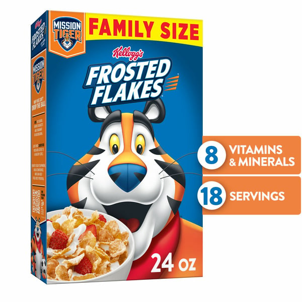 Cereal Frosted Flakes Breakfast Cereal, Kids Cereal, Family Breakfast, Original hero