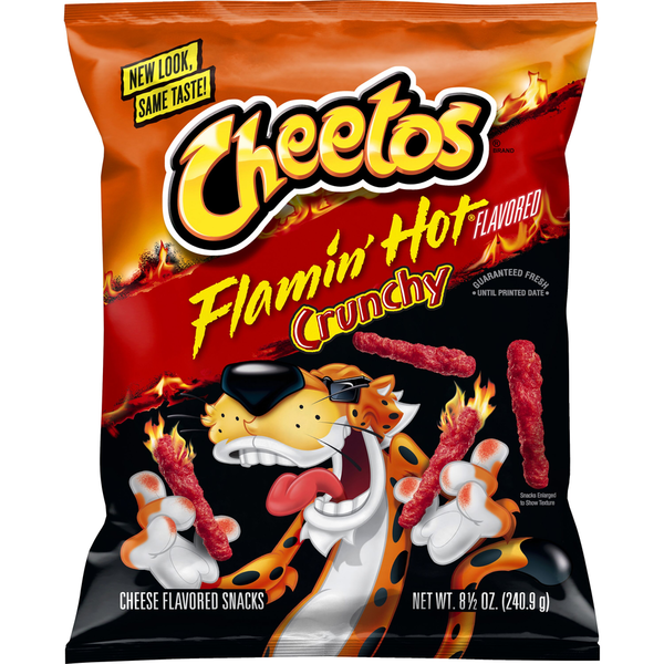 Save A Lot Cheetos Crunchy Cheese Flavored Snacks, Flamin' Hot Flavored ...