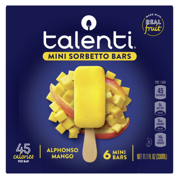 Ice Cream & Ice Talenti Mini Sorbetto Fruit Bar Alphonso Mango hero