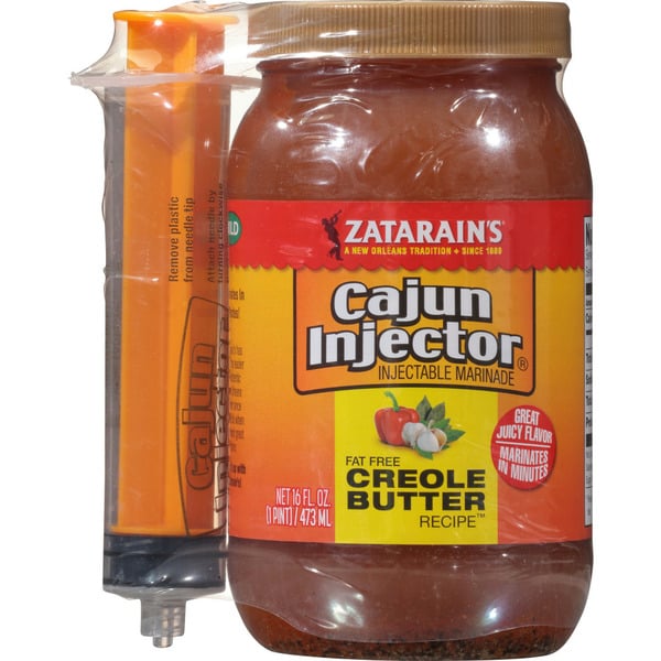 Marinades & Meat Preparation Zatarain's® Cajun Injectors® Creole Butter Recipe™ Injectable Marinade with Injector hero