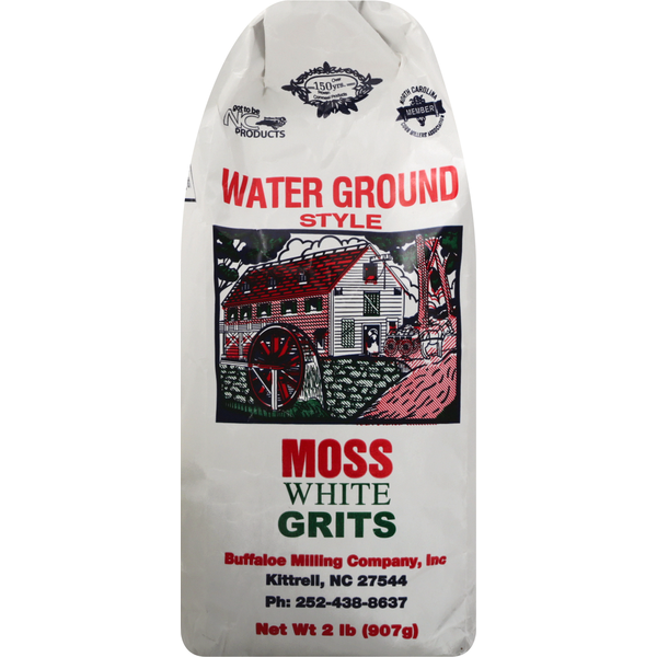 Hot Cereal & Pancake Mixes Moss Grits, White, Water Ground Style hero