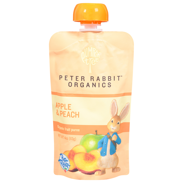 Baby Food & Formula Peter Rabbit Organics Fruit Puree, Organic, Apple Peach hero