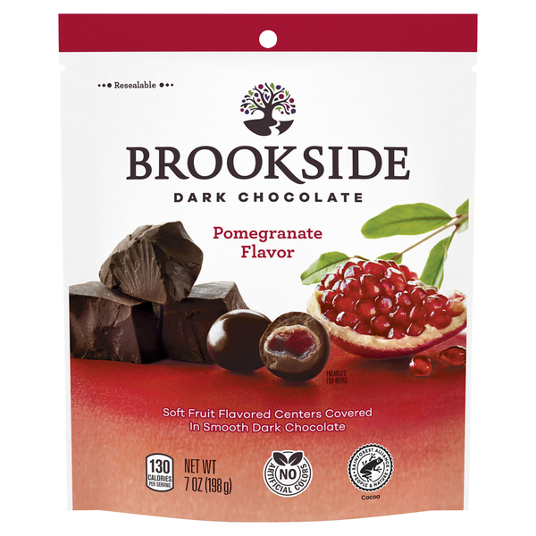 Candy & Chocolate Brookside Dark Chocolate and Pomegranate Flavored Snacking Chocolate hero