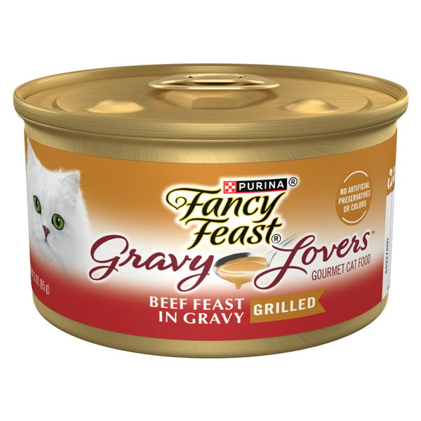 Cat Food Purina Fancy Feast Gravy Lovers Beef Feast Grilled Gourmet Cat Food in Wet Cat Food Gravy hero