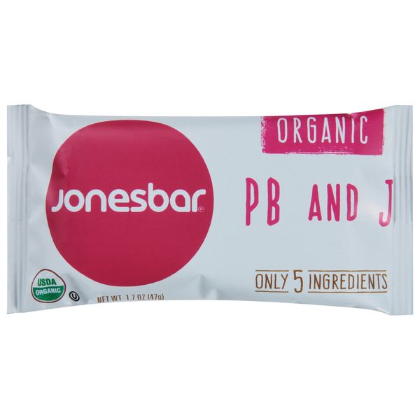 Energy & Granola Bars jonesbars Protein Bars, Organic, PB and J hero