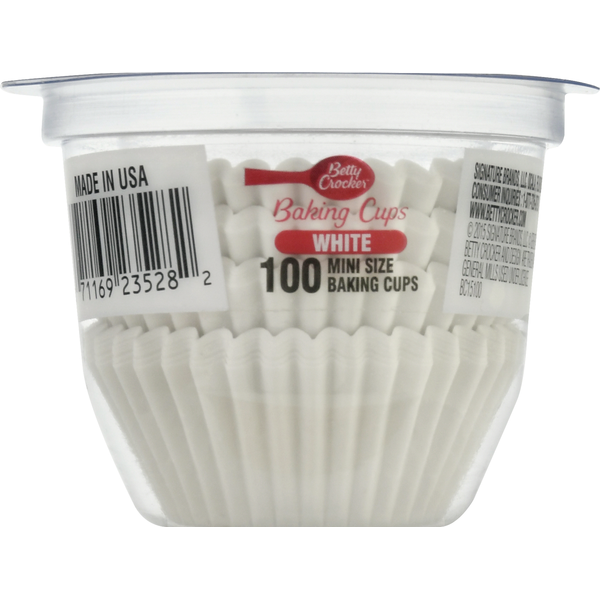 Baking Supplies & Decor Betty Crocker Baking Cups, White, Mini Size hero