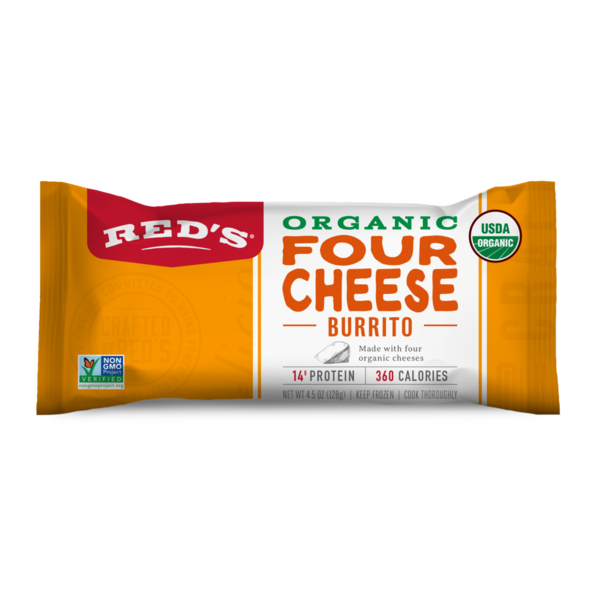 Frozen Meals Red's Burrito, Organic, Cheese Quesadilla hero