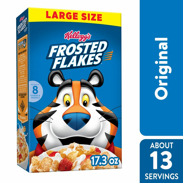 Cereal & Granola Frosted Flakes Breakfast Cereal, Kids Cereal, Family Breakfast, Original hero