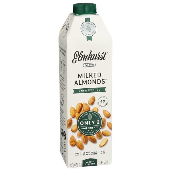 Soy & Lactose-Free Elmhurst Unsweetened Almond Milk hero