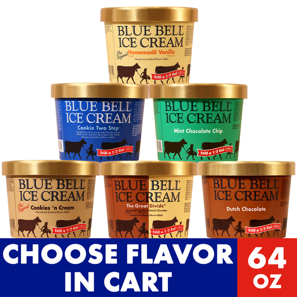 Ice Cream & Ice Blue Bell Gold Rim Ice Cream, Assorted Flavors hero