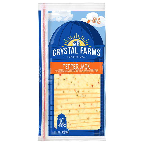 Crystal Farms Cheese, Pepper Jack hero