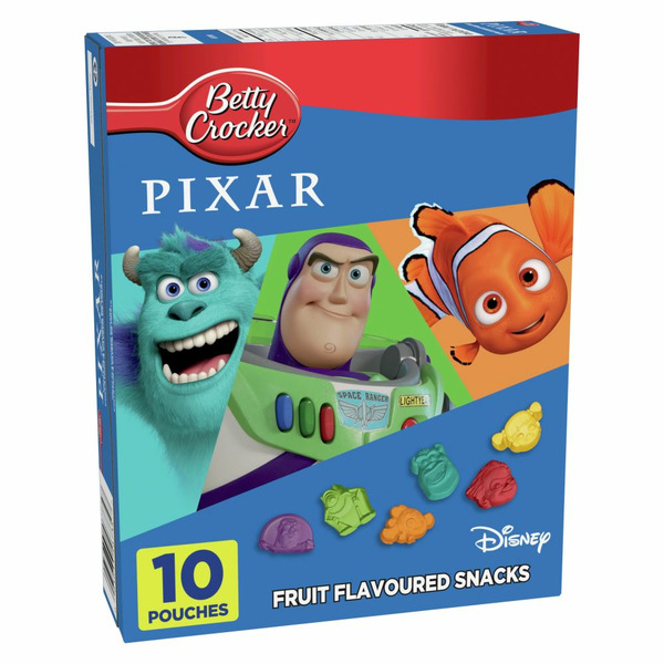 Fruit & Vegetable Snacks Betty Crocker Gluten Free Pixar Kids Edition Fruit Flavoured Snacks hero